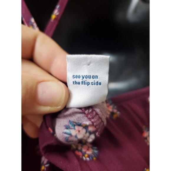 Old Navy Womens Purple Floral Rayon Scoop Neck Sleeveless Long Maxi Dress Size M - Picture 9 of 16